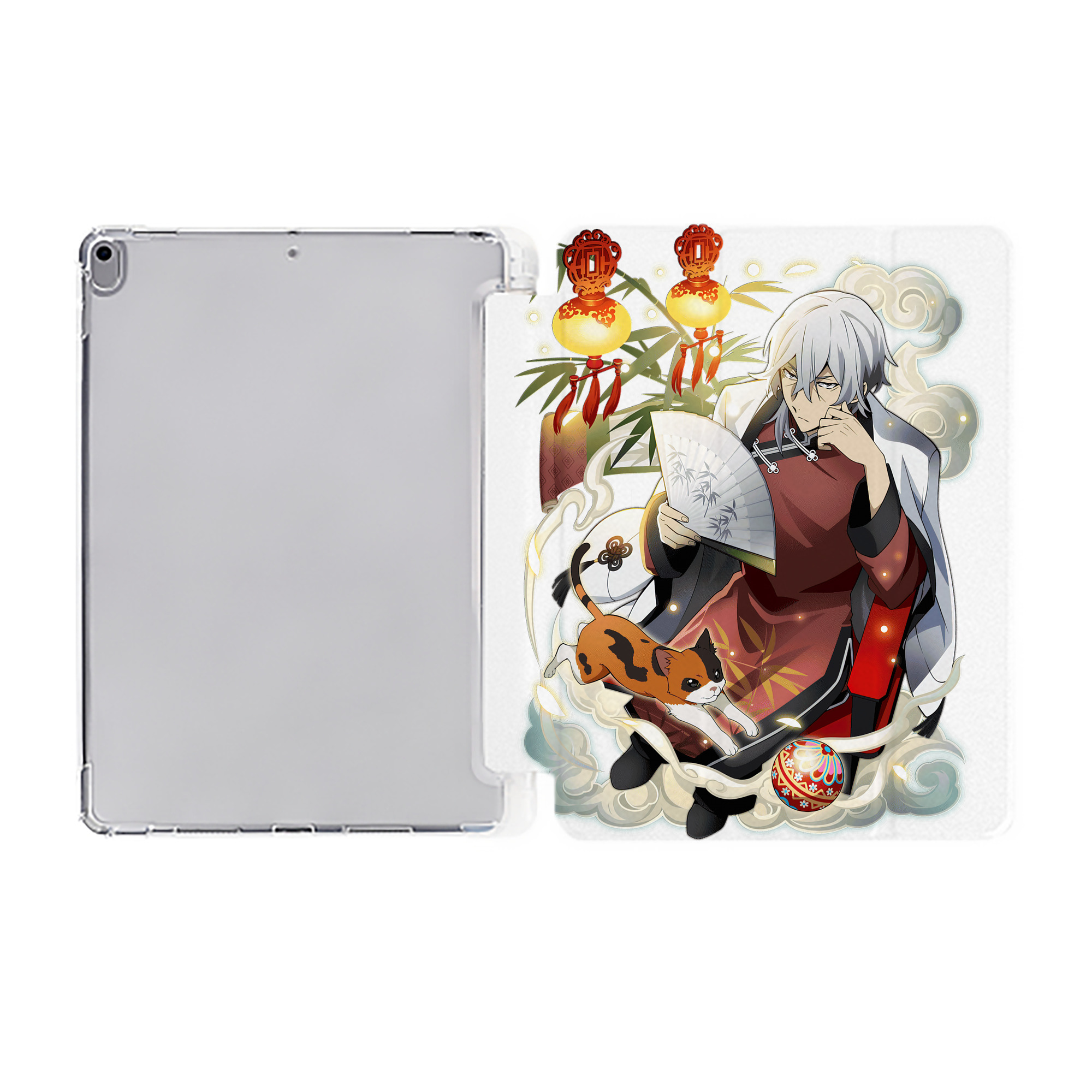 （画像用） 文豪ストレイドッグス Bungo Stray Dogs IPad ケース ペン収納付き 三つ折りスタンド PUレザー×シリコン 対応機種9.5/10.5/10.9インチ